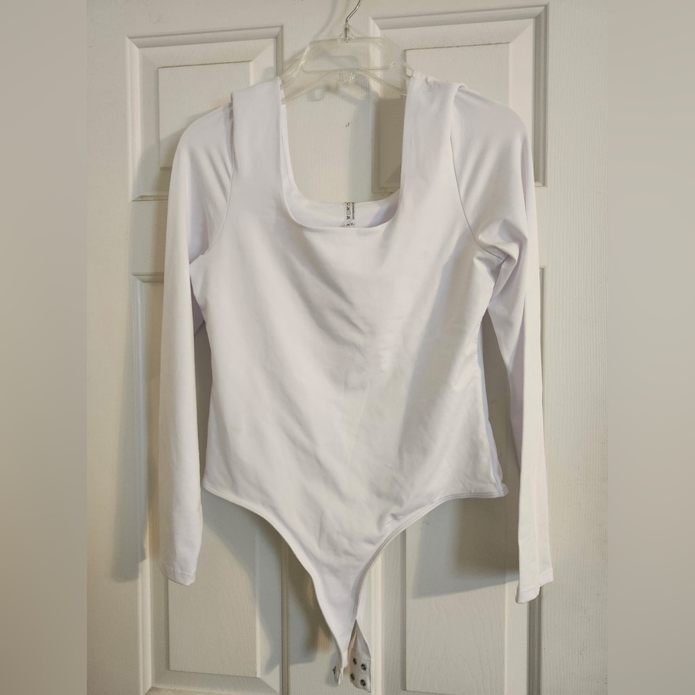White Long Sleeve Bodysuit